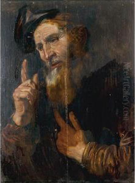 Study Of A Philosopher Oil Painting by Jan Woutersz. Stap