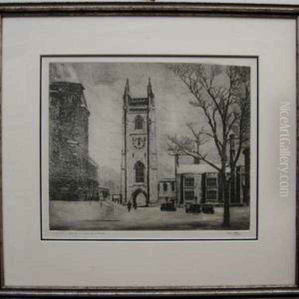 Soldiers Tower, Hart House, University Of Toronto Oil Painting by Owen B. Staples