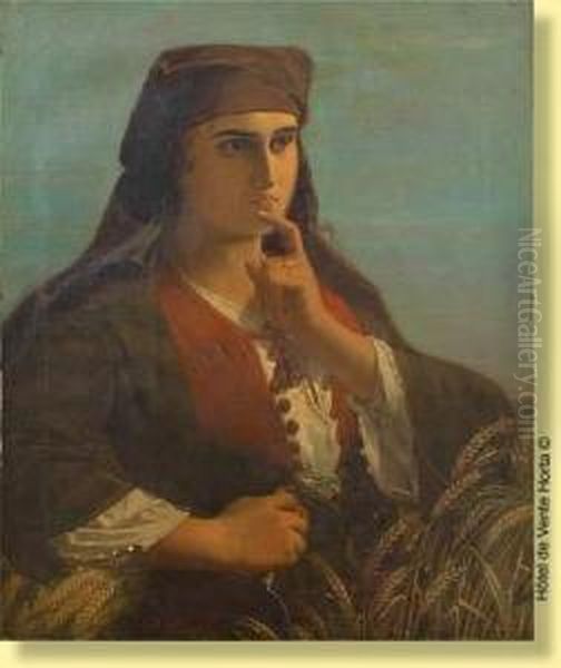 Jeuneukrainienne Oil Painting by Julius Josephus Gaspard Starck