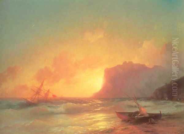 The Sea Koktebel Oil Painting by Ivan Konstantinovich Aivazovsky