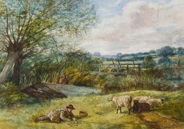 The Shepherd Boy Oil Painting by Arthur James Stark