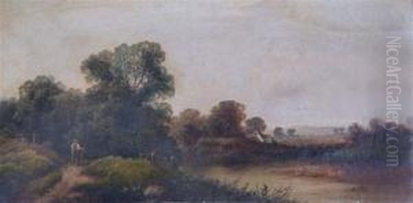 Near Godalming Oil Painting by Arthur James Stark