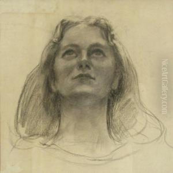 Unsigned, 
Portrait Of Woman Oil Painting by Otto Stark