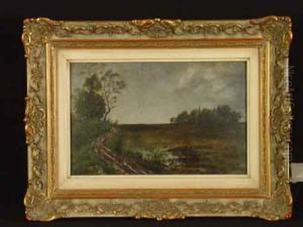 Landschaft In Abendstimmung Oil Painting by Erwin Starker