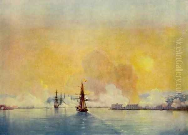 Entrance in the bay of Sevastopol Oil Painting by Ivan Konstantinovich Aivazovsky