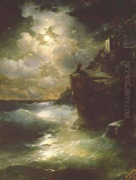 Moonlight Oil Painting by Ivan Konstantinovich Aivazovsky