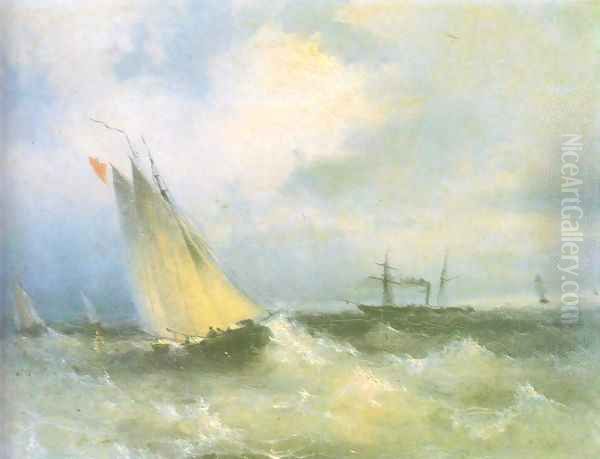 Seascape 1 Oil Painting by Ivan Konstantinovich Aivazovsky