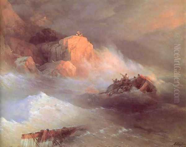 Shipwreck Oil Painting by Ivan Konstantinovich Aivazovsky