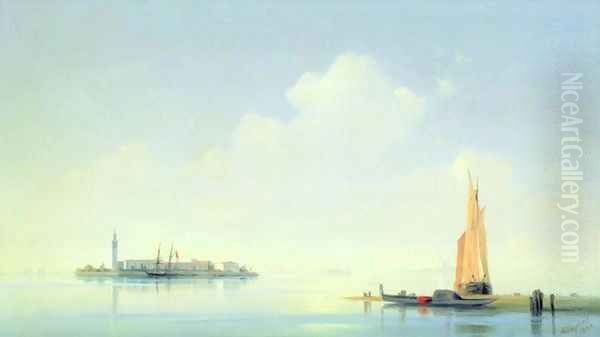 The harbour of Venice, the island of San Georgio Oil Painting by Ivan Konstantinovich Aivazovsky