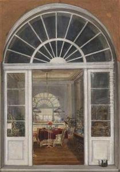 View Into The Conservatory Oil Painting by Maria Staubmann