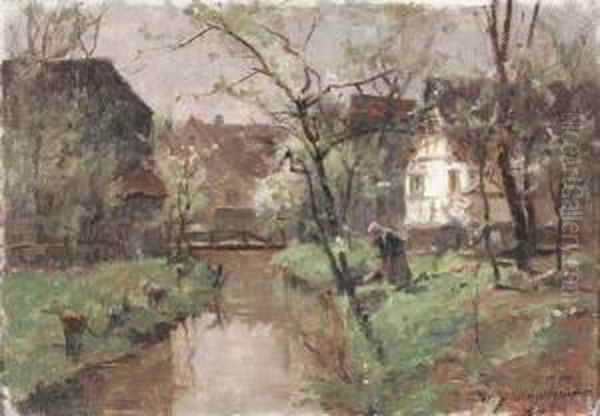 Grotzingen Oil Painting by Vitus Staudacher