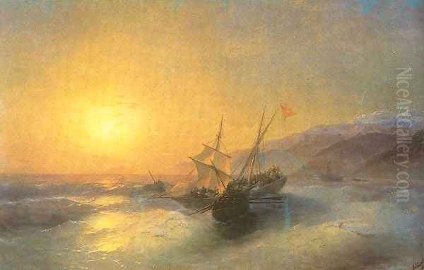 Capture Turkish kocherma Oil Painting by Ivan Konstantinovich Aivazovsky