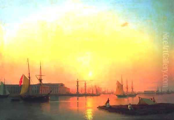 Exchange of Peterburg Oil Painting by Ivan Konstantinovich Aivazovsky