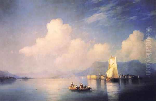 Lake Maggiore in the Evening Oil Painting by Ivan Konstantinovich Aivazovsky