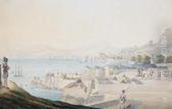 Gibraltar From The Straits Oil Painting by Thomas Staunton