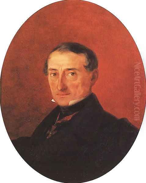 Portrait of A I Kaznacheev Oil Painting by Ivan Konstantinovich Aivazovsky