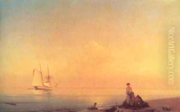 Seashore Calm Oil Painting by Ivan Konstantinovich Aivazovsky