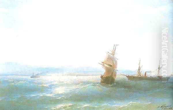 Sunny day Oil Painting by Ivan Konstantinovich Aivazovsky