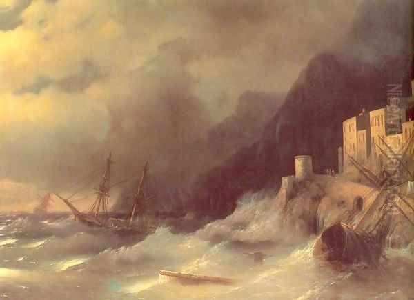 Tempest Oil Painting by Ivan Konstantinovich Aivazovsky