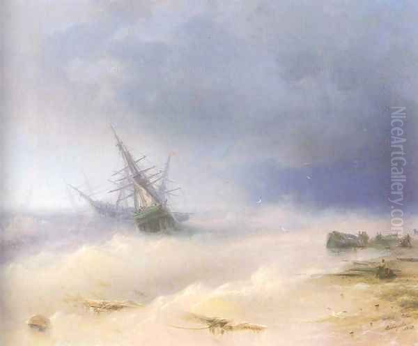 Tempest 2 Oil Painting by Ivan Konstantinovich Aivazovsky