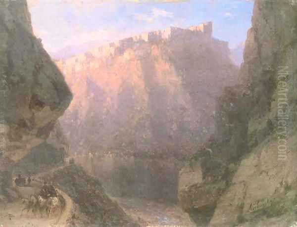 The Daryal canyon 1 Oil Painting by Ivan Konstantinovich Aivazovsky