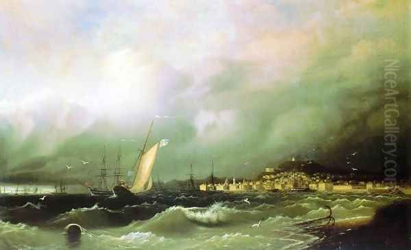 The Old Feodosia Oil Painting by Ivan Konstantinovich Aivazovsky