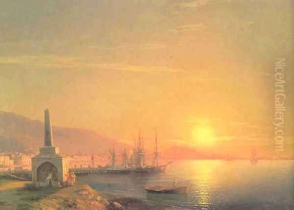 The Sunrise in Feodosiya Oil Painting by Ivan Konstantinovich Aivazovsky