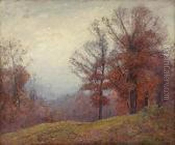 Autumn Trees Oil Painting by Theodore Clement Steele