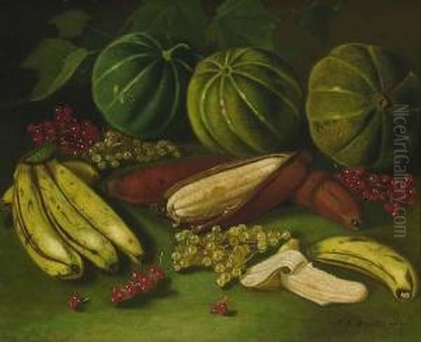 Still Life With Fruit Oil Painting by Thomas Sedgewick Steele