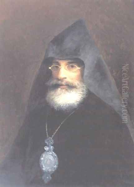 Portrait of Gabriel Aivazian the Artists brother Oil Painting by Ivan Konstantinovich Aivazovsky