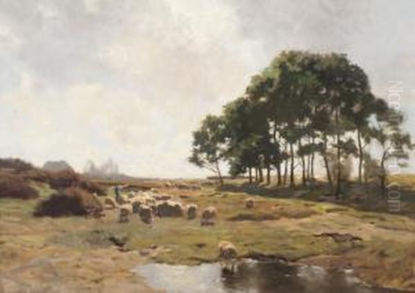 Shepherd Oil Painting by Willem II Steelink