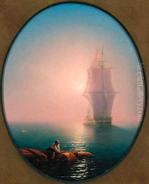 Shipwrecked Oil Painting by Ivan Konstantinovich Aivazovsky