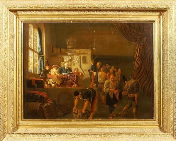 Scena Di Interno Con Figure Oil Painting by Jan Steen