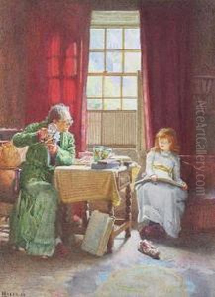 The Ornithologist And His Apprentice Oil Painting by Henry Reynolds Steer