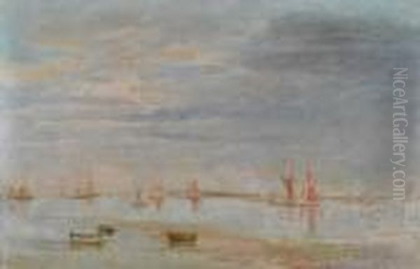 Sailing Boats At Harwich Oil Painting by Philip Wilson Steer