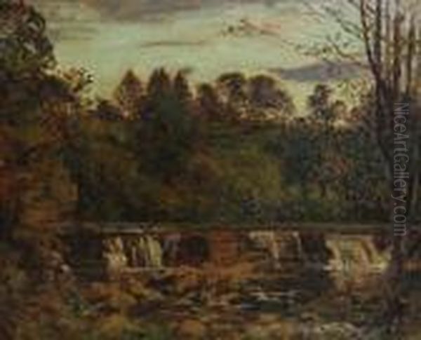 'near Richmond Yorks', The Falls At Aysgarth Oil Painting by Philip Wilson Steer