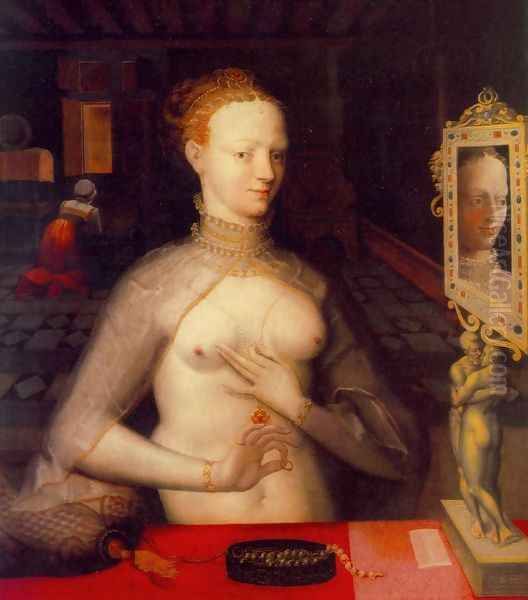 Diane de Poitiers c. 1590 Oil Painting by Anonymous Artist