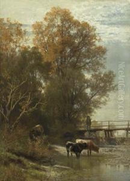 Romantic Landscape. Oil Painting by Arnold Steffan