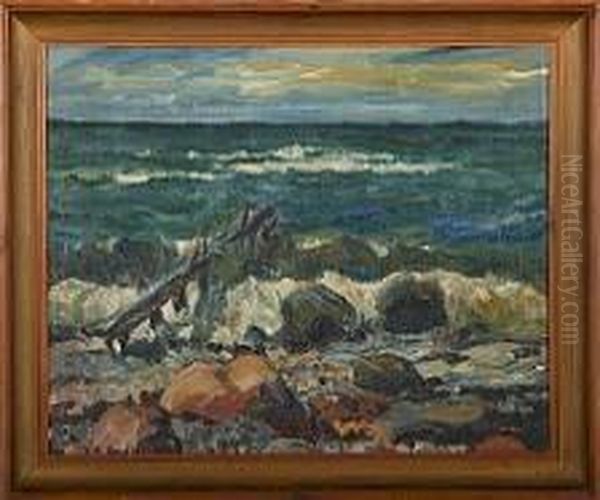 Coastel Scenery Oil Painting by Albert Stegler