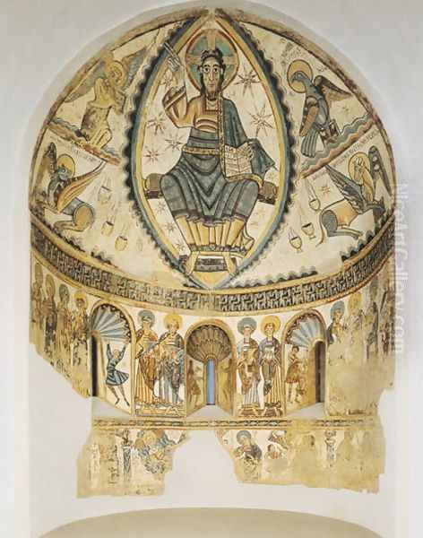 Christ in Majesty with Symbols of the Four Evangelists, 1150-1200 Oil Painting by Anonymous Artist