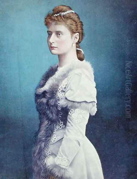 Portrait of Tsarina Alexandra Feodorovna 1872-1918 c.1898 Oil Painting by Anonymous Artist