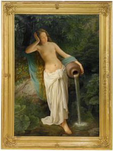 Die Nymphe Der Dussel Oil Painting by Edouard Steinbruck