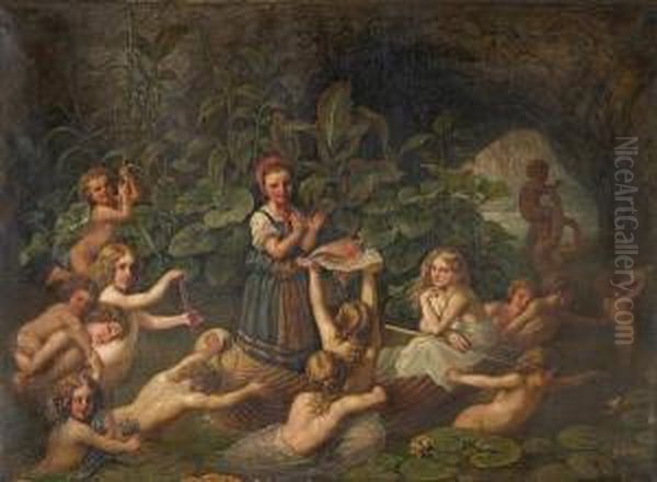 The Fairies Oil Painting by Eduard Steinbruck