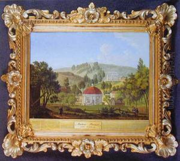 Widok Letni Z Saltzbrunn [szczawna Zdroju], 1822 Oil Painting by Anton Steiner