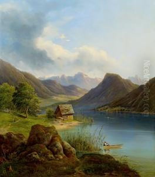 Pillersee In Tirol Oil Painting by Wilhelm Steinfeld