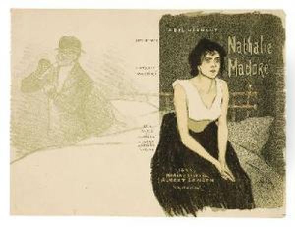 Nathalie Madore Oil Painting by Theophile Alexandre Steinlen