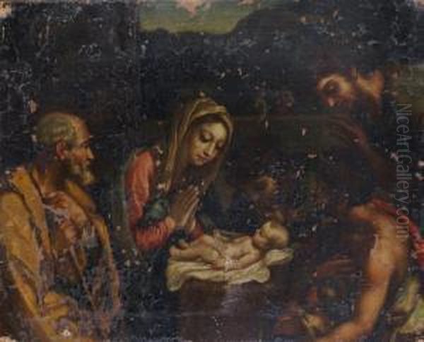 Adoration Des Bergers Oil Painting by Jacques De Stella