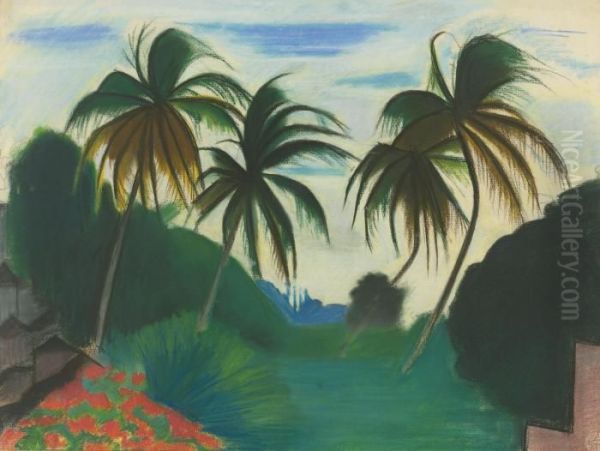 Barbados Oil Painting by Joseph Stella