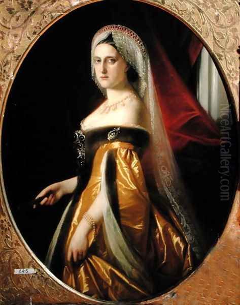 Portrait of Grand Duchess Maria Nikolaevna 1819-76 President of the St. Petersburg Art Academy Oil Painting by Anonymous Artist