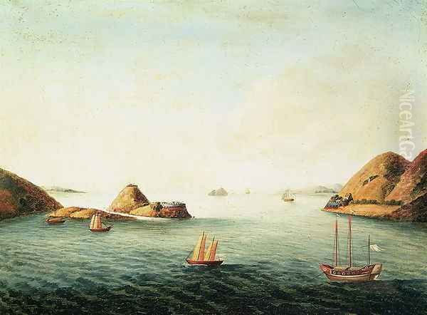 Tiger's Mouth, Canton, China, c.1815 Oil Painting by Anonymous Artist